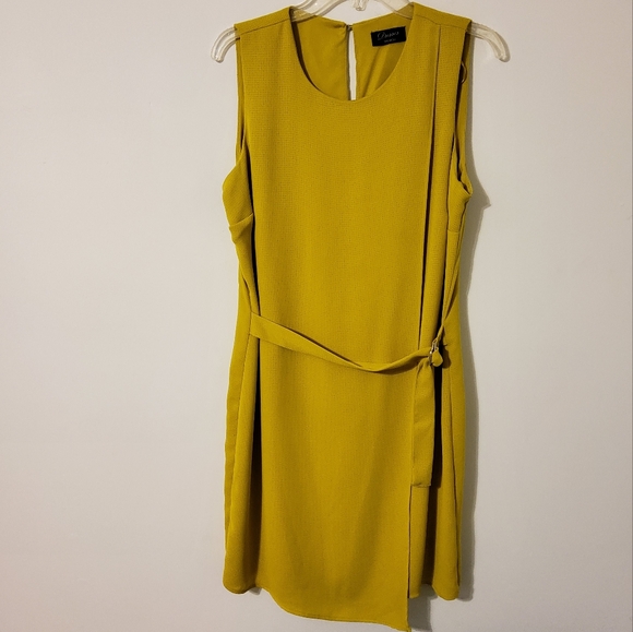 Dresses Yessica Dresses & Skirts - Dresses Yessica Mustard Yellow Sleeveless Builted Midi Dress Sz 42 (EUR)